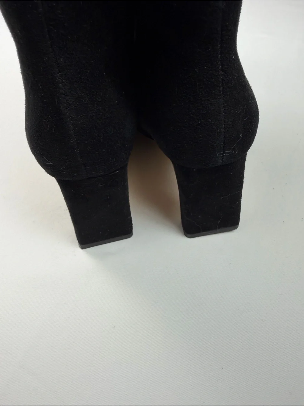 Classic Sam Edelman Sylvia Style Knee High Suede Black Boots side half zip 6